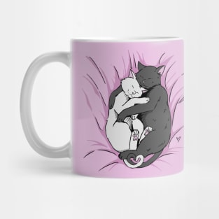 cat couple together love tenderness warm feelings Mug